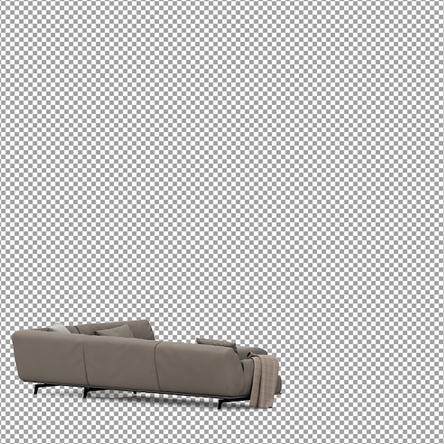 3D-Rendering des minimalistischen Sofas isoliert