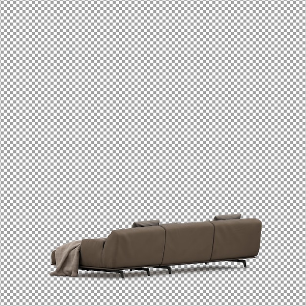 3D-Rendering des minimalistischen Sofas isoliert