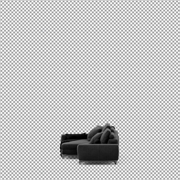 3D-Rendering des minimalistischen Sofas isoliert