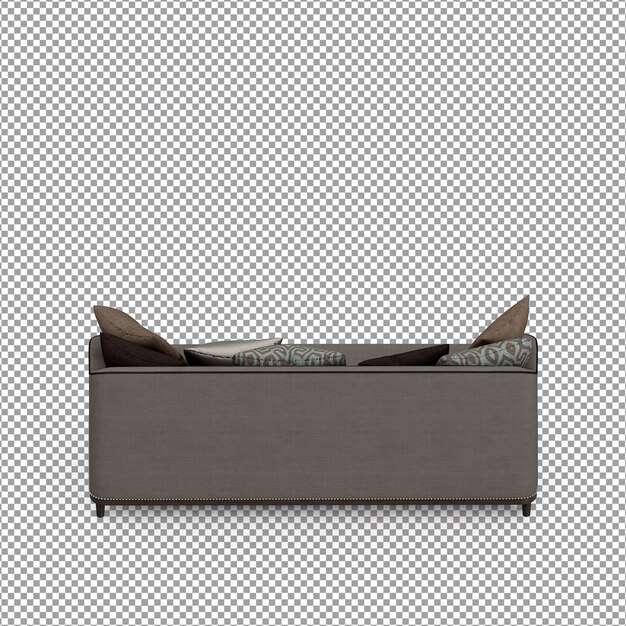 3d-rendering des minimalistischen sofas isoliert
