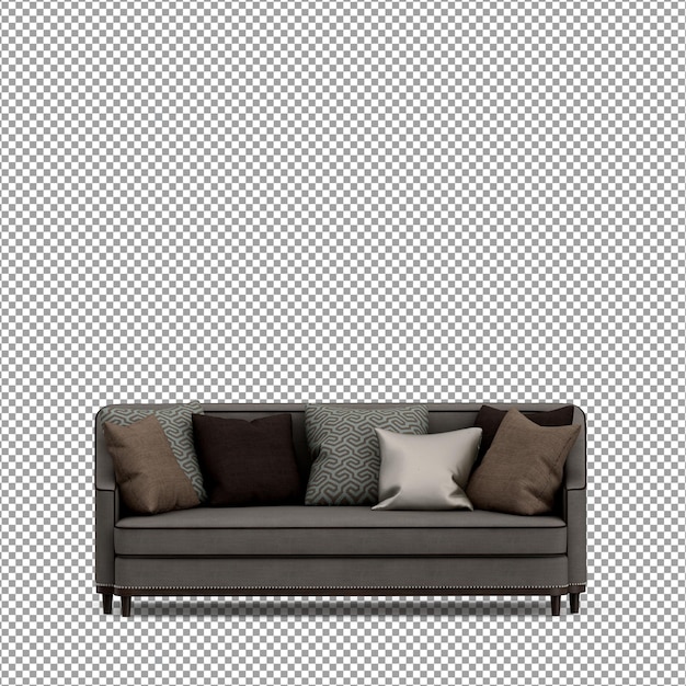 3d-rendering des minimalistischen sofas isoliert