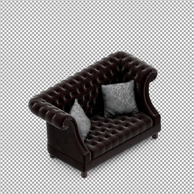 3D-Rendering des minimalistischen Sofas isoliert