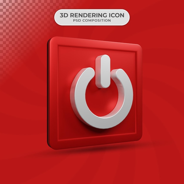 3d-rendering des power-button-icon-designs