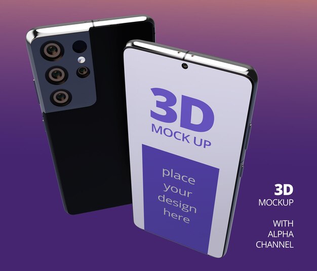 3d-rendering des smartphone-modelldesigns