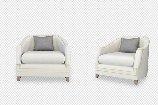 3D-Rendering des Sofakonzepts