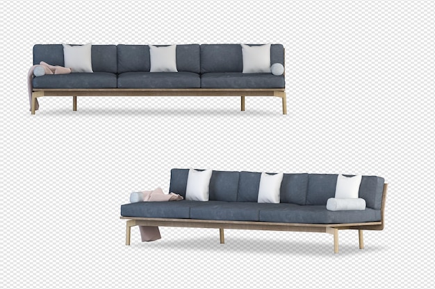 3D-Rendering des Sofakonzepts