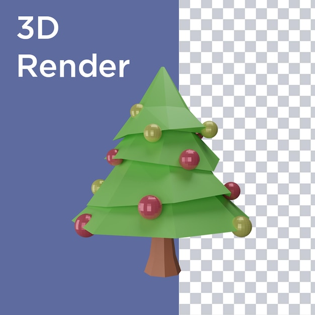 3d-rendering des weihnachtsbaums