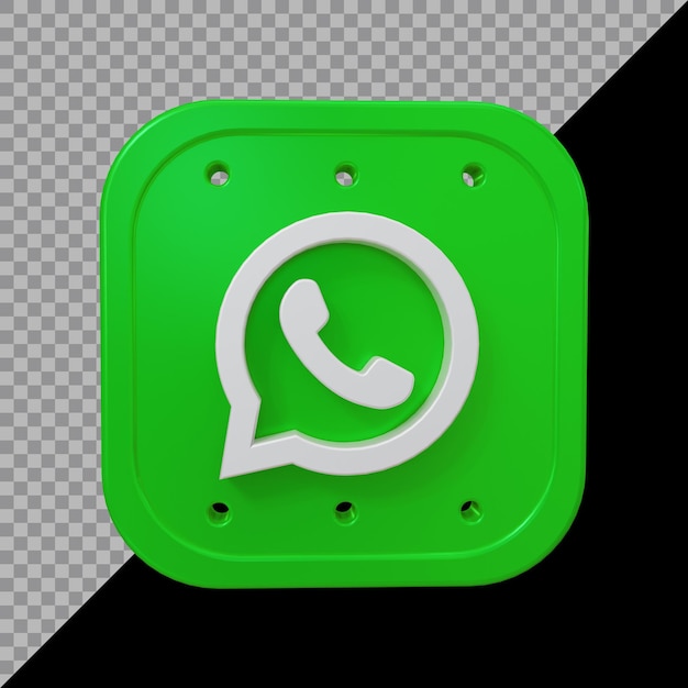 3D-Rendering des WhatsApp-Symbols