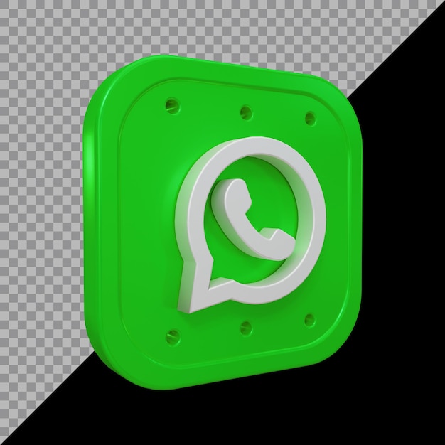 3D-Rendering des WhatsApp-Symbols