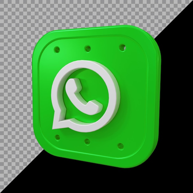 3D-Rendering des WhatsApp-Symbols