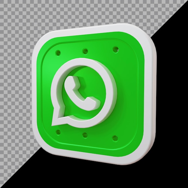 3D-Rendering des WhatsApp-Symbols