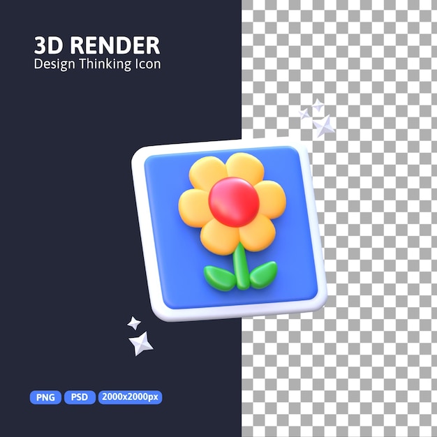 3D-Rendering - Design Thinking Picture Icon