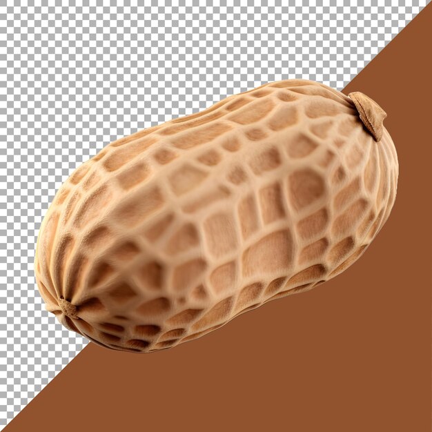 3D-Rendering einer Erdnuss auf durchsichtigem Hintergrund