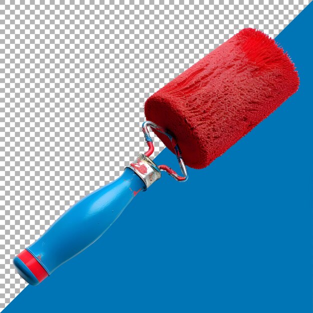 3D-Rendering einer Farbrolle auf durchsichtigem Hintergrund