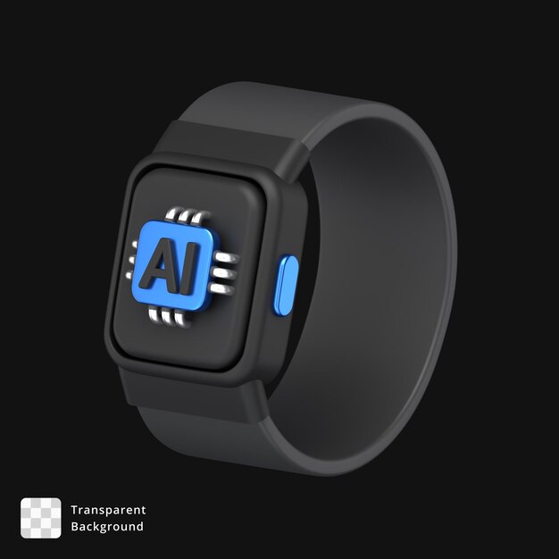3D-Rendering einer KI-Smartwatch