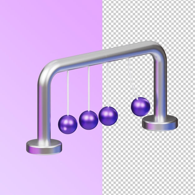 3D-Rendering einer Newtonschen Wiege