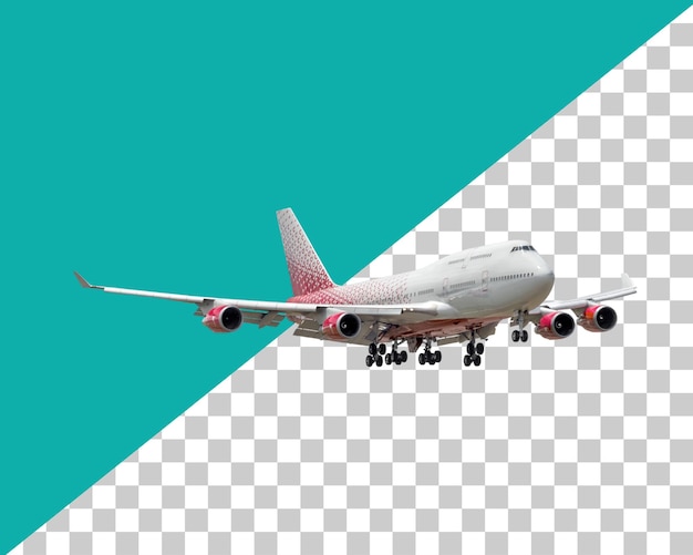 3D-Rendering eines Flugzeugs mit durchsichtigem Hintergrund