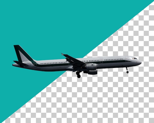 3D-Rendering eines Flugzeugs mit durchsichtigem Hintergrund