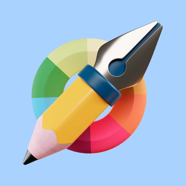 3D-Rendering eines grafischen Designelements