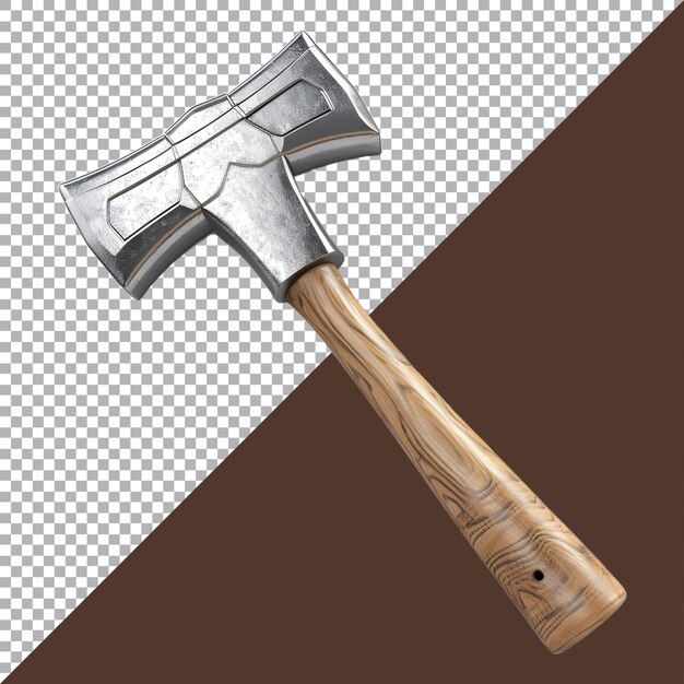3d-rendering eines hammers auf transparentem hintergrund, ai generiert