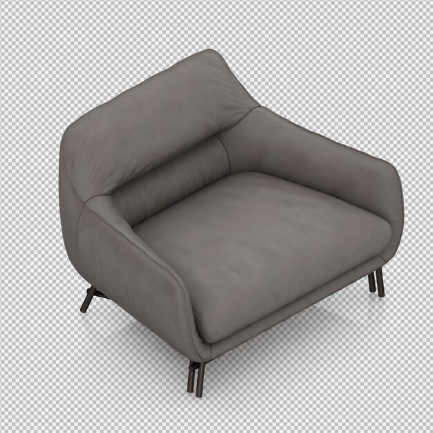 3D-Rendering eines isometrischen Sessels