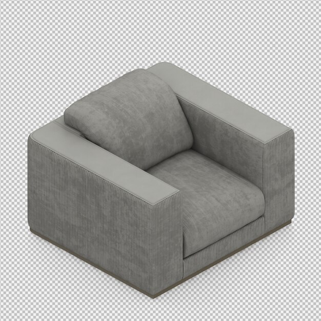 3D-Rendering eines isometrischen Sessels
