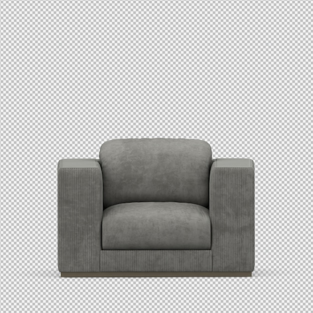 3D-Rendering eines isometrischen Sessels