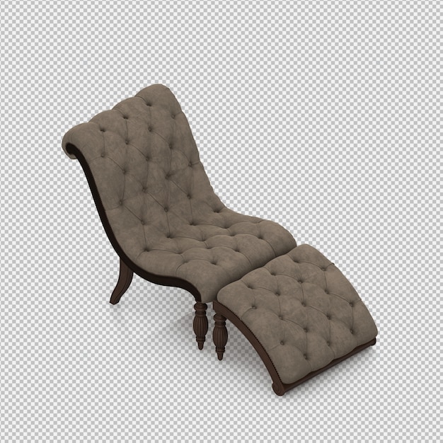 3D-Rendering eines isometrischen Sessels