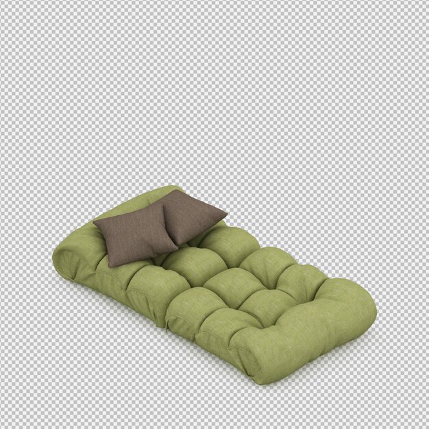3D-Rendering eines isometrischen Sessels