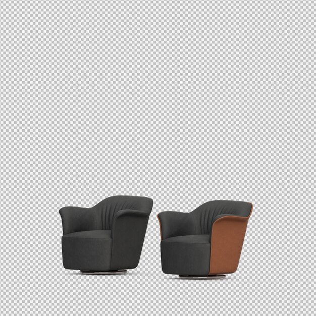 3D-Rendering eines isometrischen Sessels