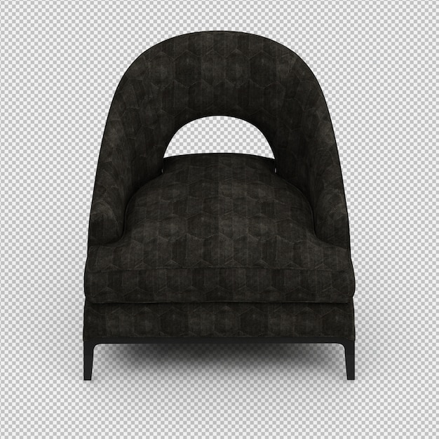 3D-Rendering eines isometrischen Sessels