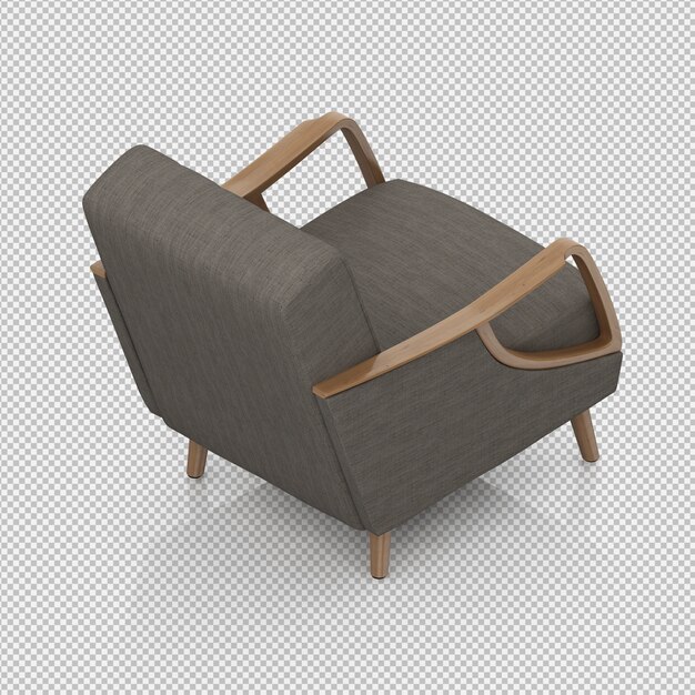3D-Rendering eines isometrischen Sessels