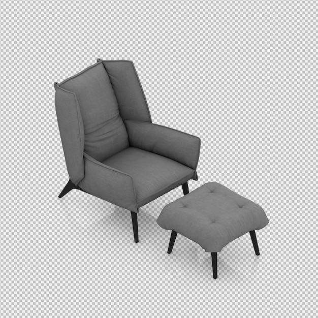 3D-Rendering eines isometrischen Sessels