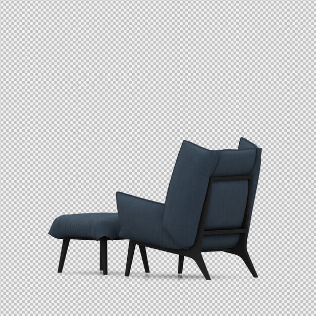 3D-Rendering eines isometrischen Sessels