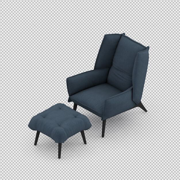 3D-Rendering eines isometrischen Sessels