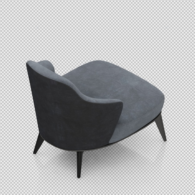 3D-Rendering eines isometrischen Sessels