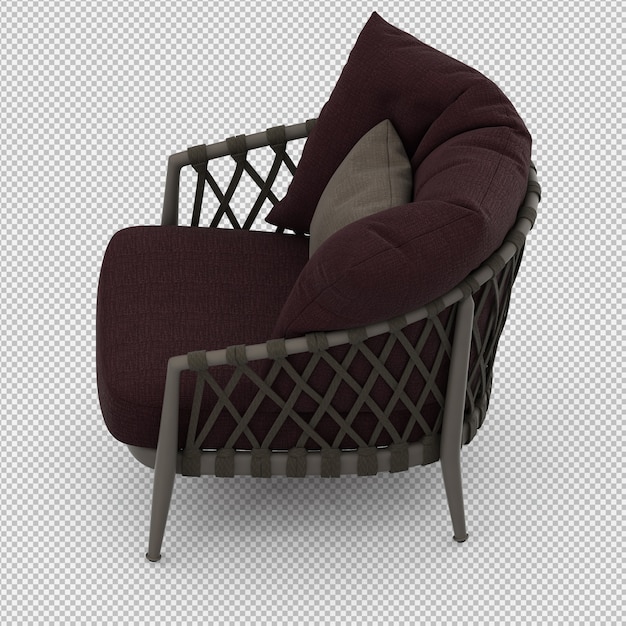 3D-Rendering eines isometrischen Sessels