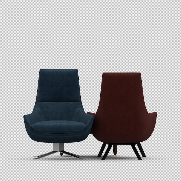 3D-Rendering eines isometrischen Sessels