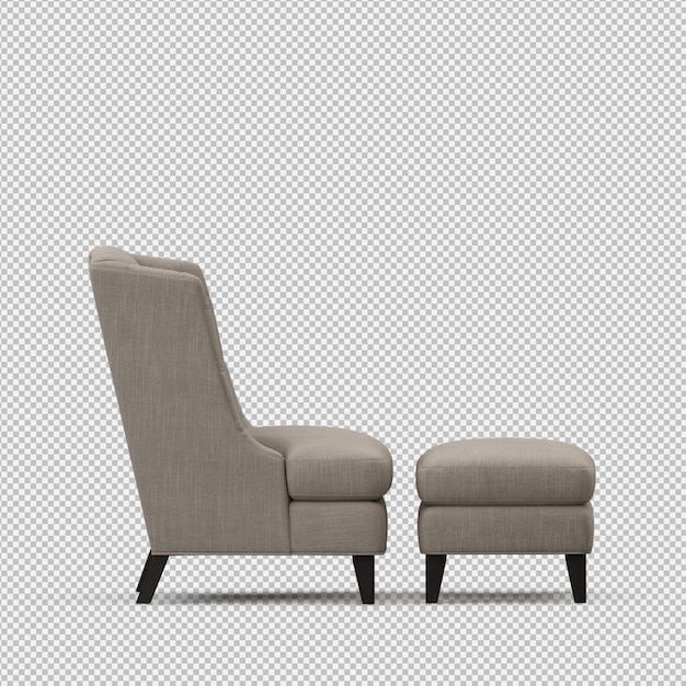 3D-Rendering eines isometrischen Sessels