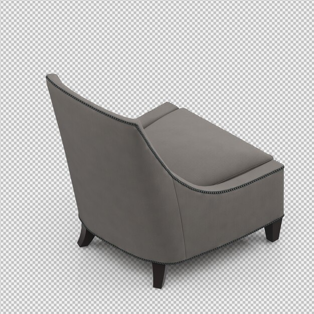 3D-Rendering eines isometrischen Sessels