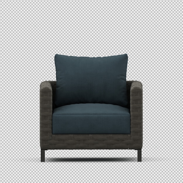 3D-Rendering eines isometrischen Sessels