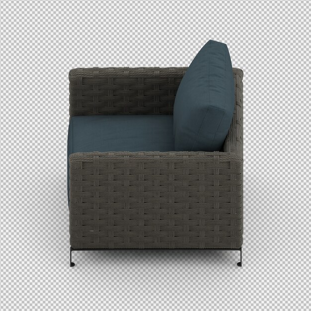 3D-Rendering eines isometrischen Sessels