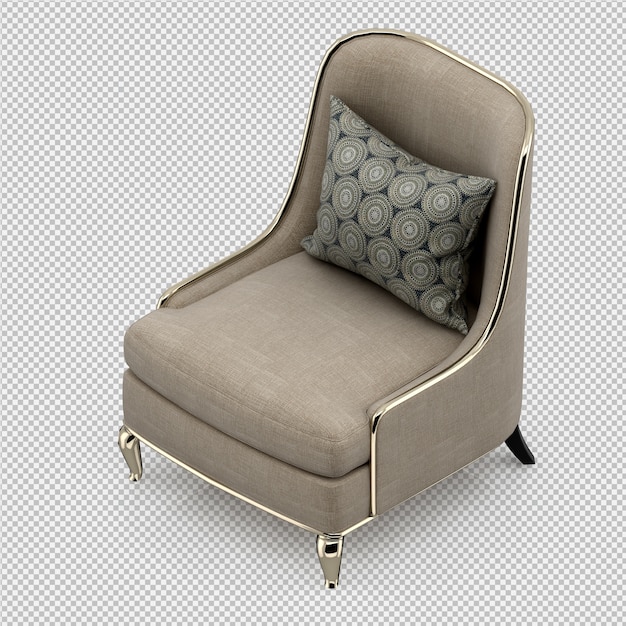 3D-Rendering eines isometrischen Sessels