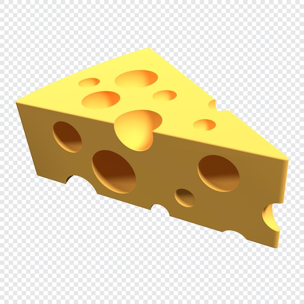 PSD 3d-rendering eines käse-konzepts