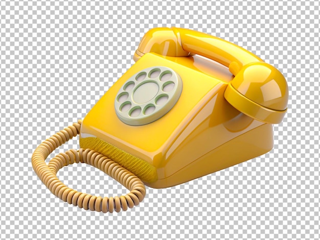 3D-Rendering eines Telefons, das auf einem transparenten Hintergrund isoliert ist