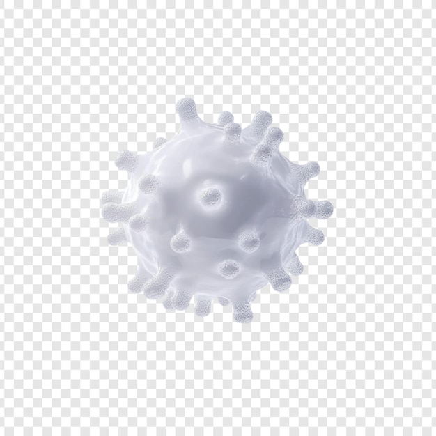 3D-Rendering eines weißen Viruspartikels
