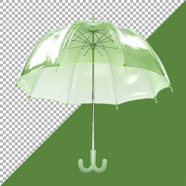 PSD 3d-rendering eines wunderschönen farbenfrohen regenschirms auf durchsichtigem hintergrund