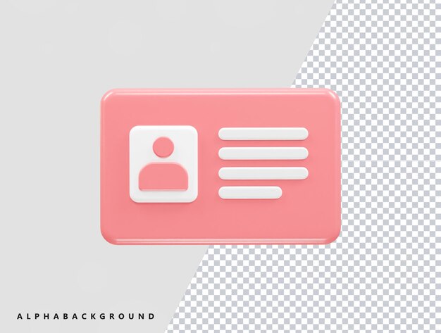 3d-rendering-element des ausweissymbols