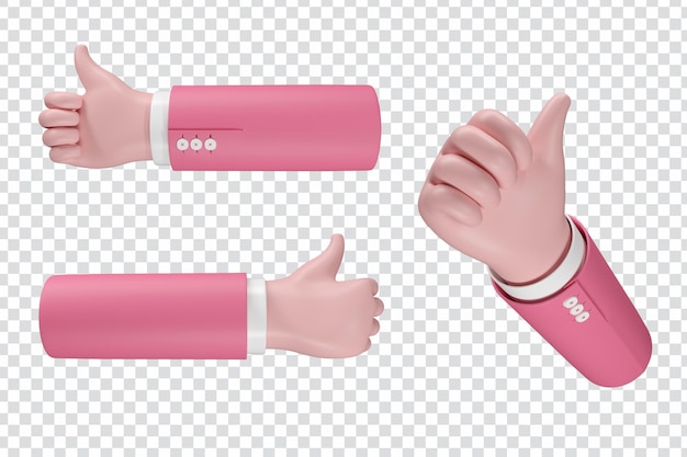 3D-Rendering-Elemente Hand Cartoon-Stil