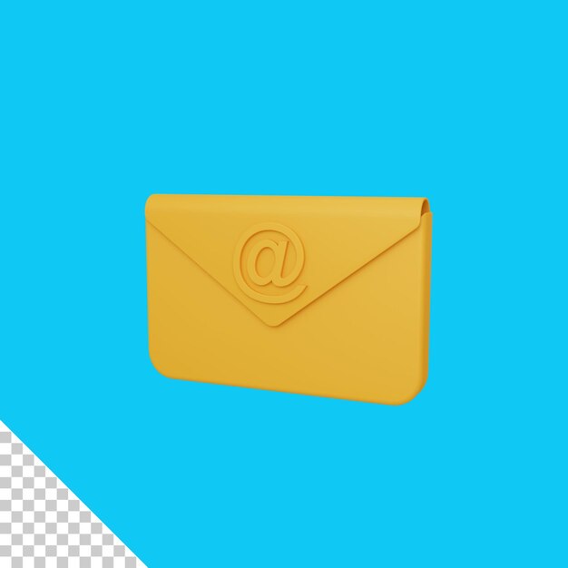 3d rendering email isolated useful for digital marketing and business design illustration